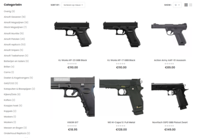 Airsoft pistolen en airsoft guns onder 150 euro kopen?